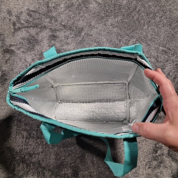 Thirty-One Striped Foil Lined Large Lunch Bag - Picture 2 of 3